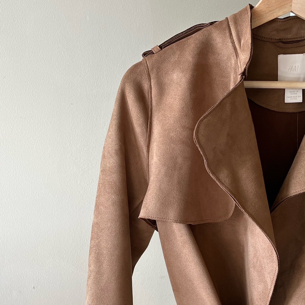 H&M Faux Suede Brown US 2